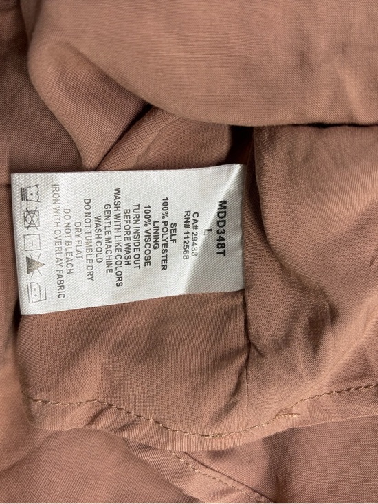 Miss Me Blush Beige Mini Dress Spaghetti Strap Lace-Up Boho Feminine Spring Summ - Picture 10 of 11